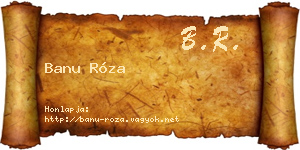 Banu Róza névjegykártya