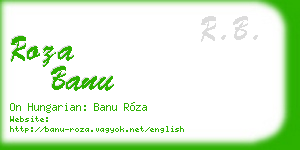 roza banu business card