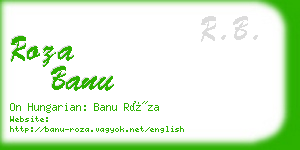 roza banu business card